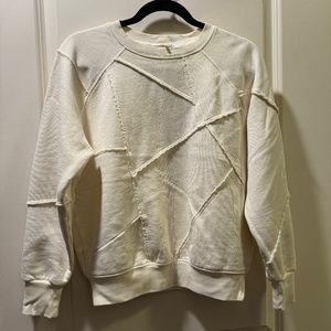 Frame Patchwork Crewneck Sweatshirt